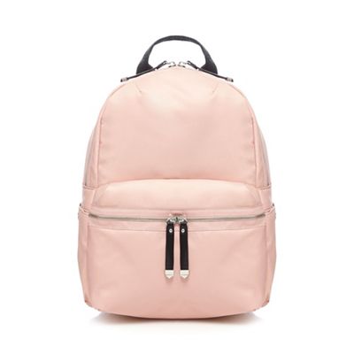 Pink zip backpack